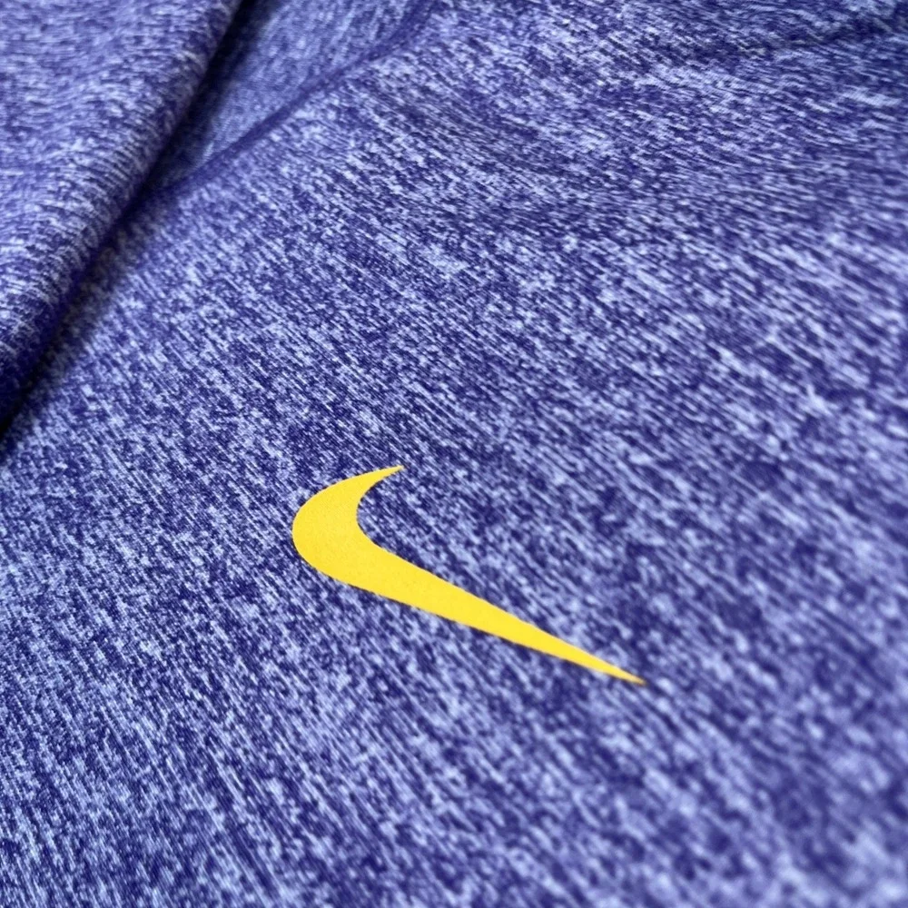 Nike Dri Fit LSU Purple Gold 1/4 Zip Womens XL Pullover Performance Shirt